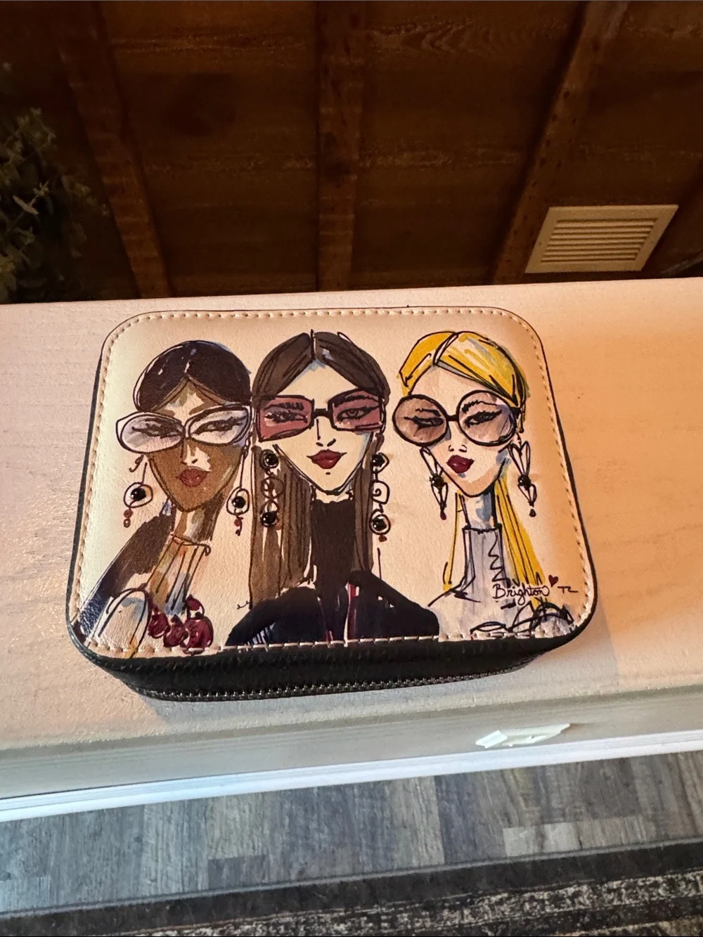 Brighton Fashionista Zippered Leather Jewelry Case